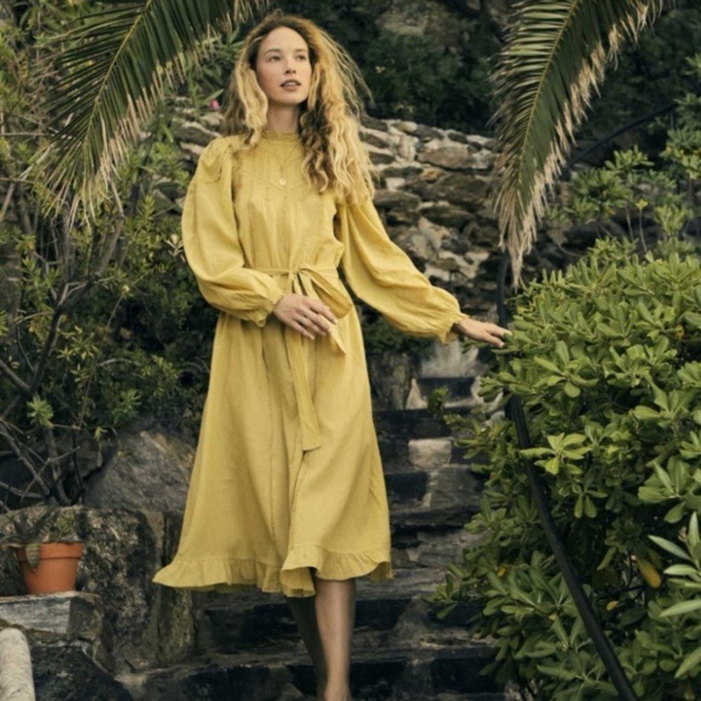Fraise Dress in Wheat, Sz Small